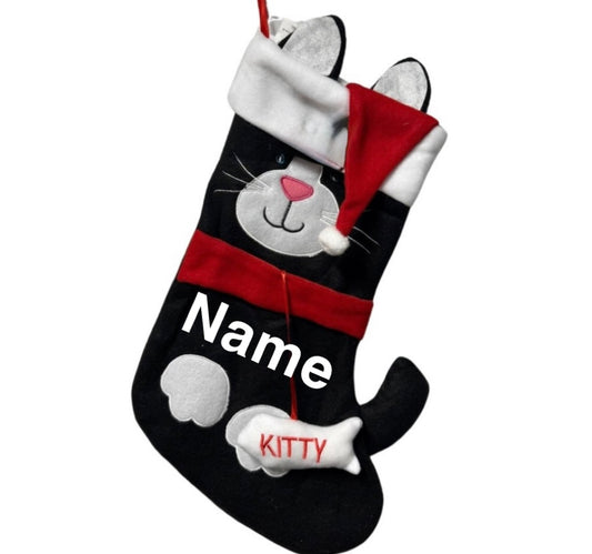 Black Cat Christmas stocking